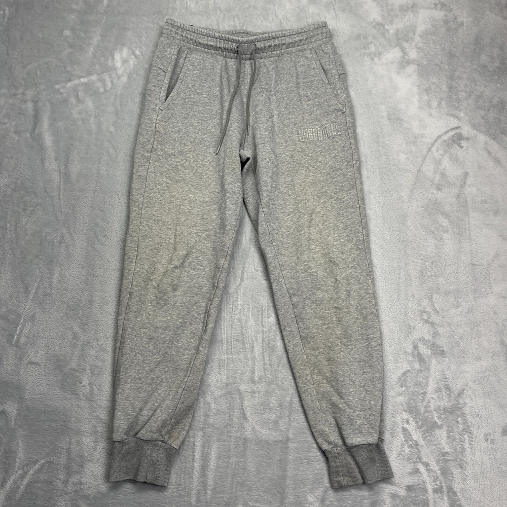 Puma Sweatpants Mens M (29x29)‎ Gray Fleece Lined Gym Fit Training Tapered Leg